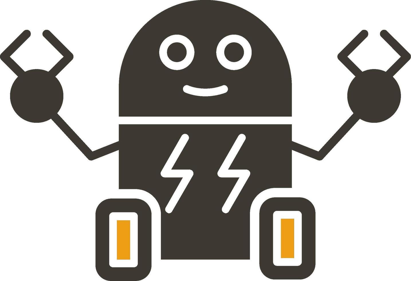 Cyborg Glyph Two Colour Icon vector