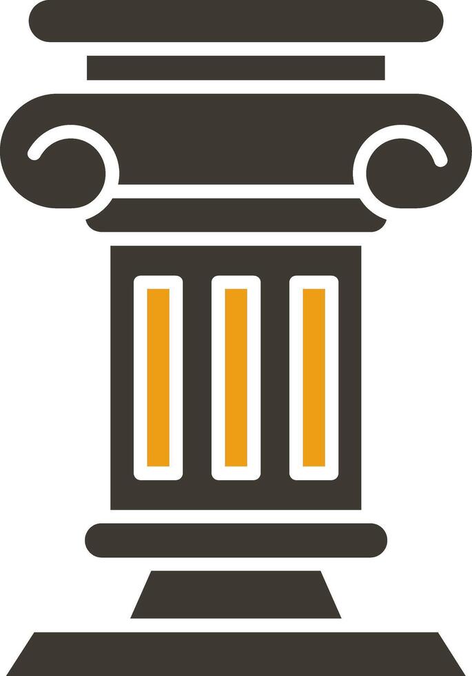 Pillar Glyph Two Colour Icon vector