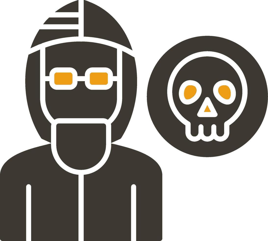 Robber Glyph Two Colour Icon vector