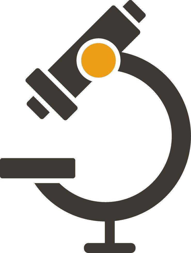 Microscope Glyph Two Colour Icon vector