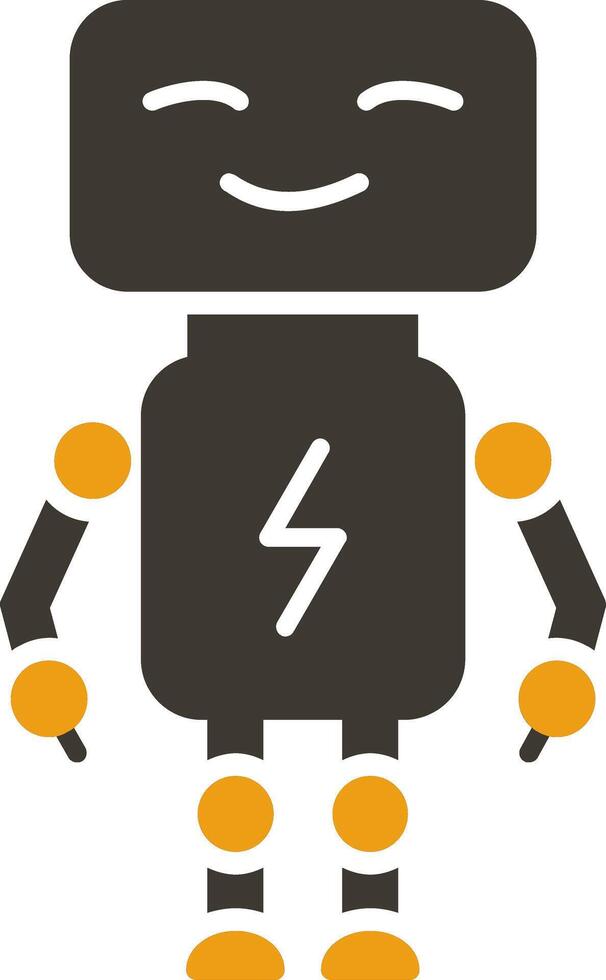 Bot Glyph Two Colour Icon vector