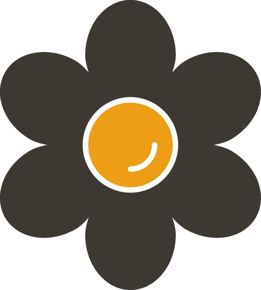 Daisy Glyph Two Colour Icon vector