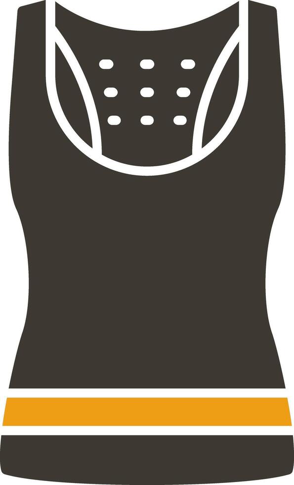 Tank Top Glyph Two Colour Icon vector