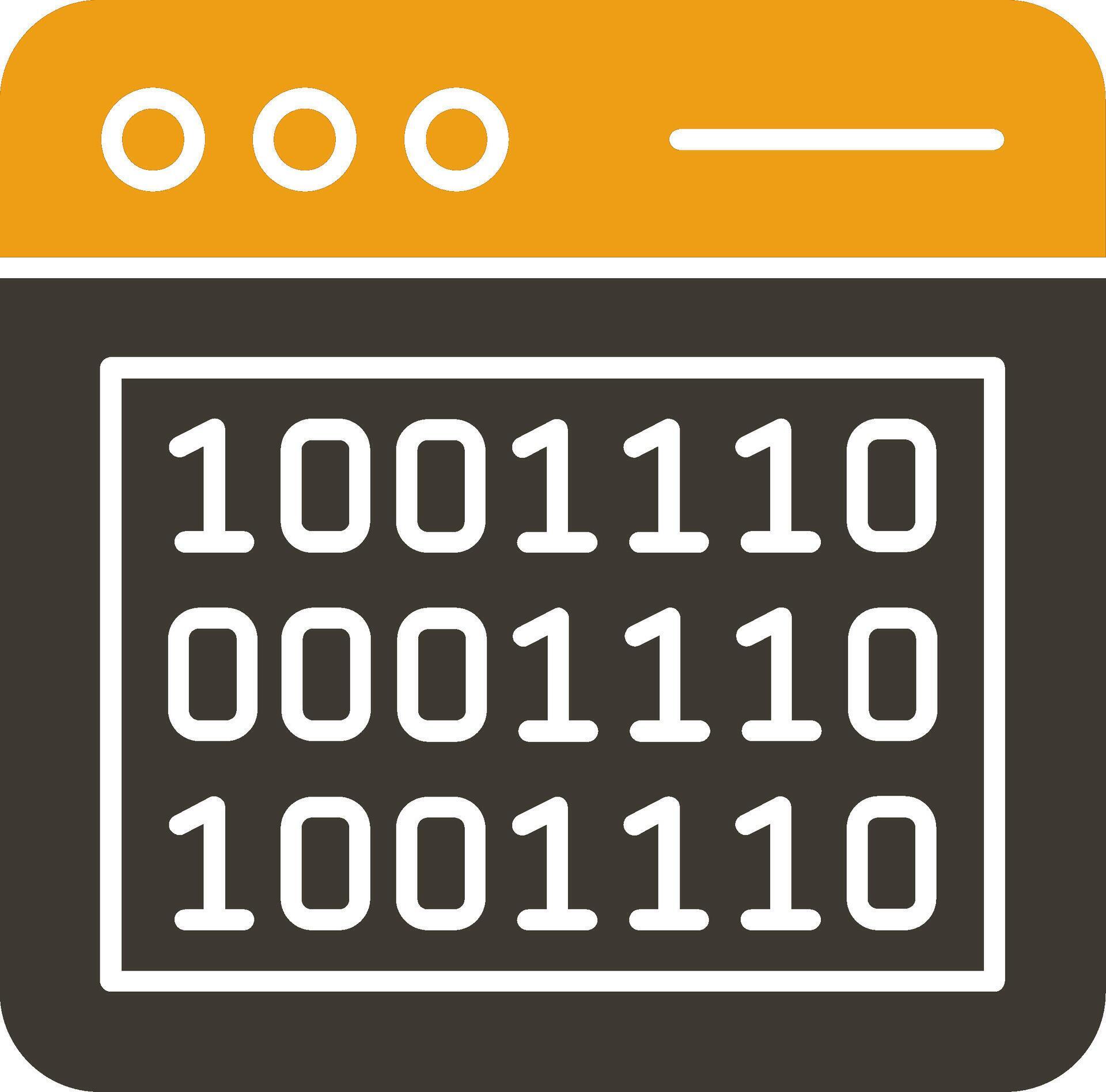 Binary Code Glyph Two Colour Icon 37790878 Vector Art at Vecteezy