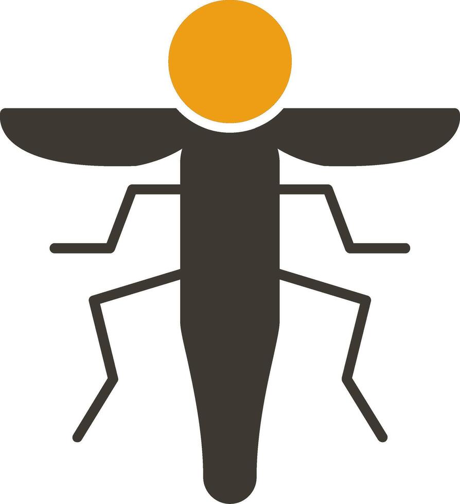 insecto glifo dos color icono vector