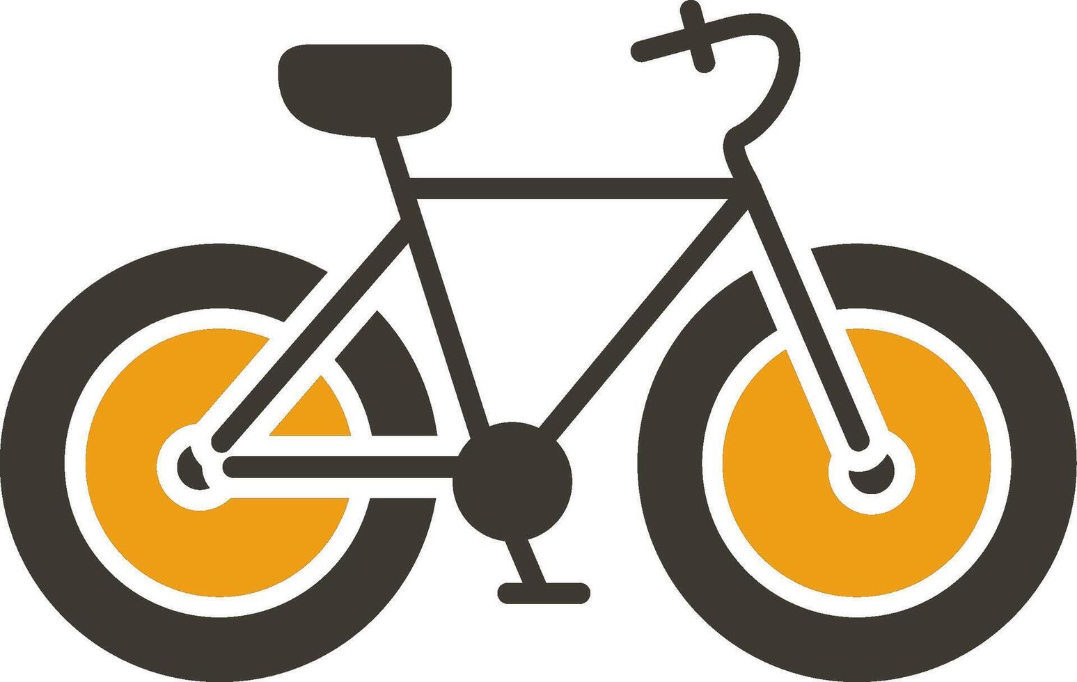 bicicleta glifo dos color icono vector