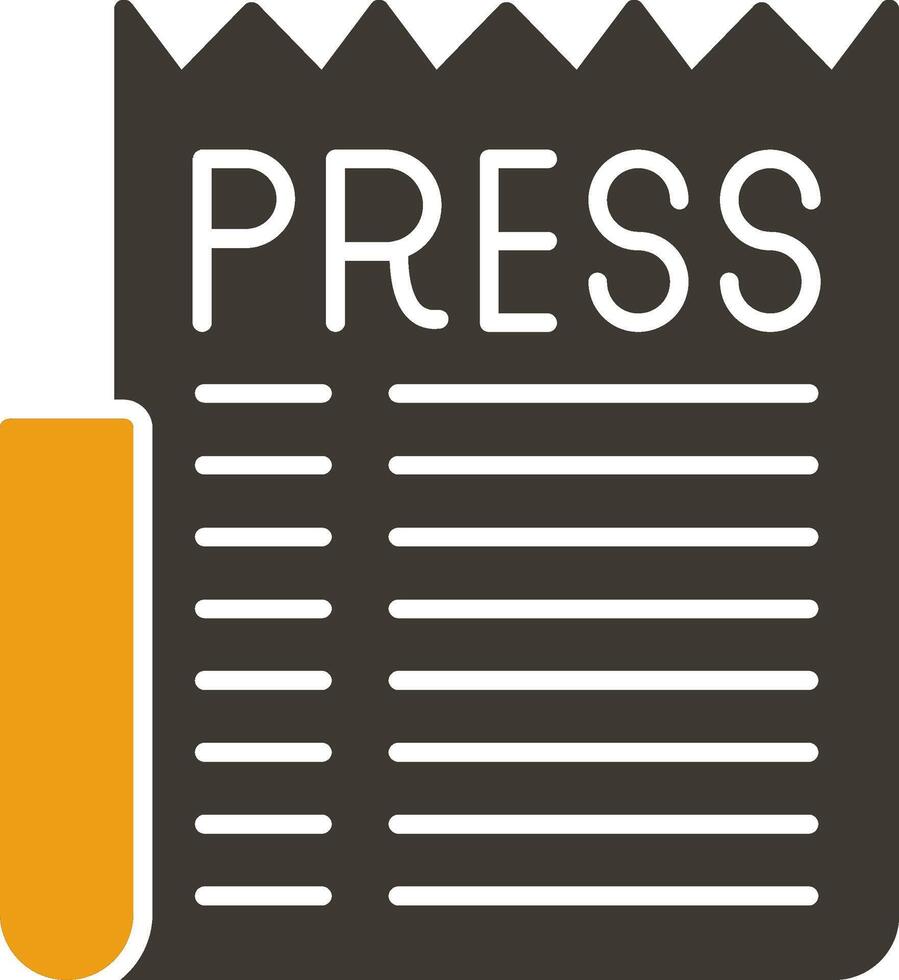 Press Release Glyph Two Colour Icon vector