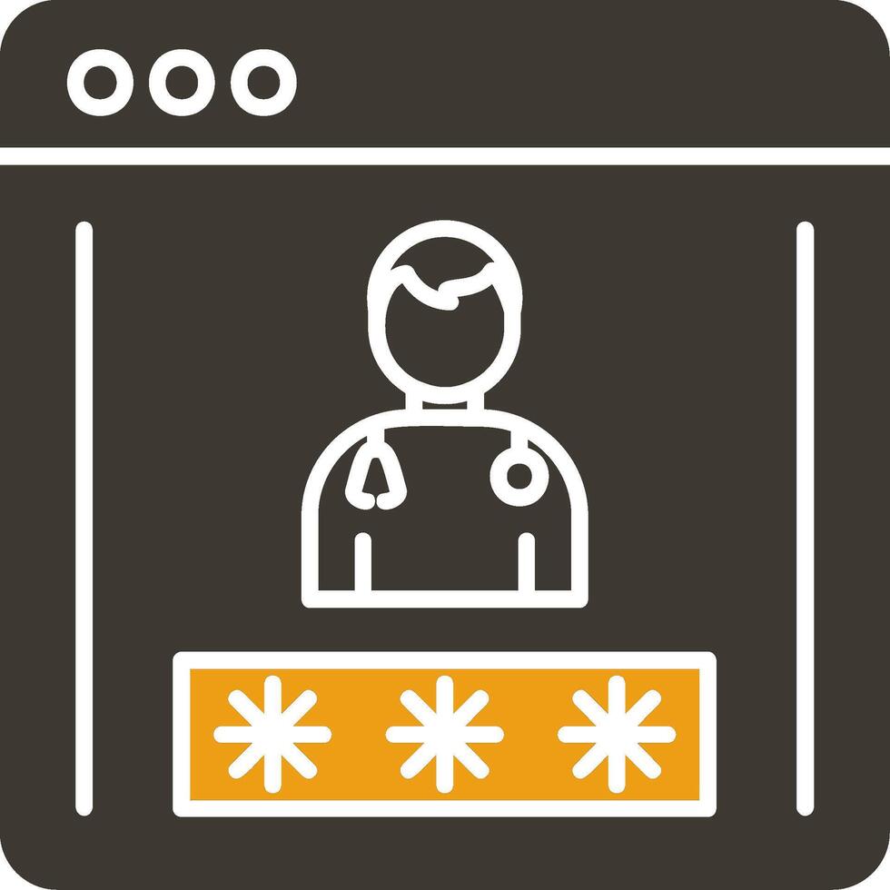 Log In Glyph Two Colour Icon vector