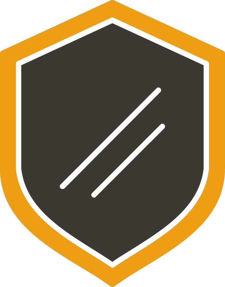 Shield Glyph Two Colour Icon vector