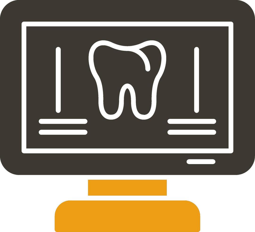 Orthopantomogram Glyph Two Colour Icon vector