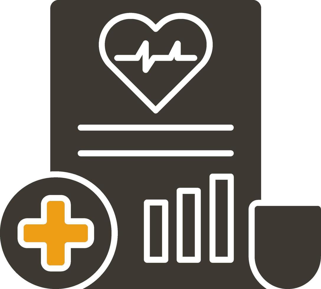 Medical Report Glyph Two Colour Icon vector