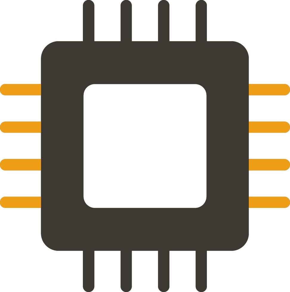 Circuit Board Glyph Two Colour Icon vector