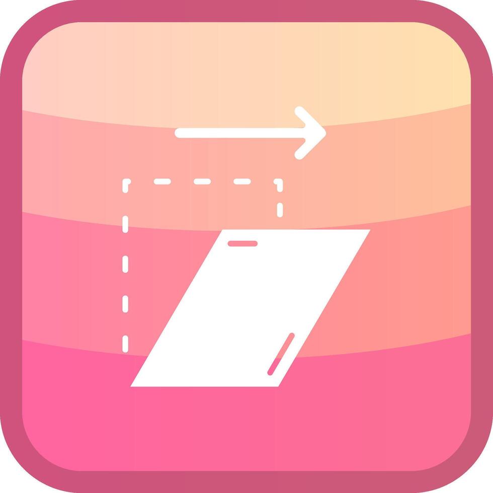 Shear Glyph Squre Colored Icon vector