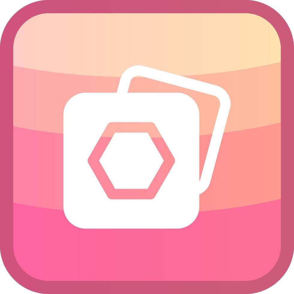 Polygon frame Glyph Squre Colored Icon vector