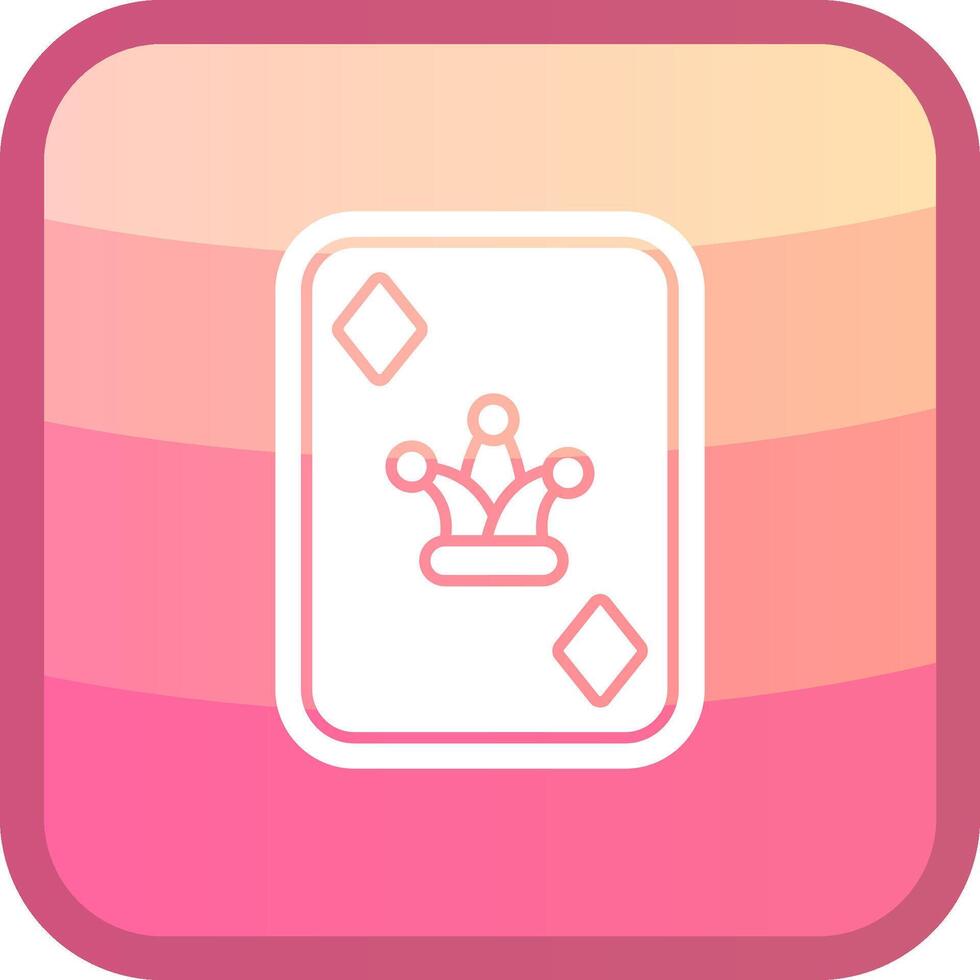 Joker Glyph Squre Colored Icon vector