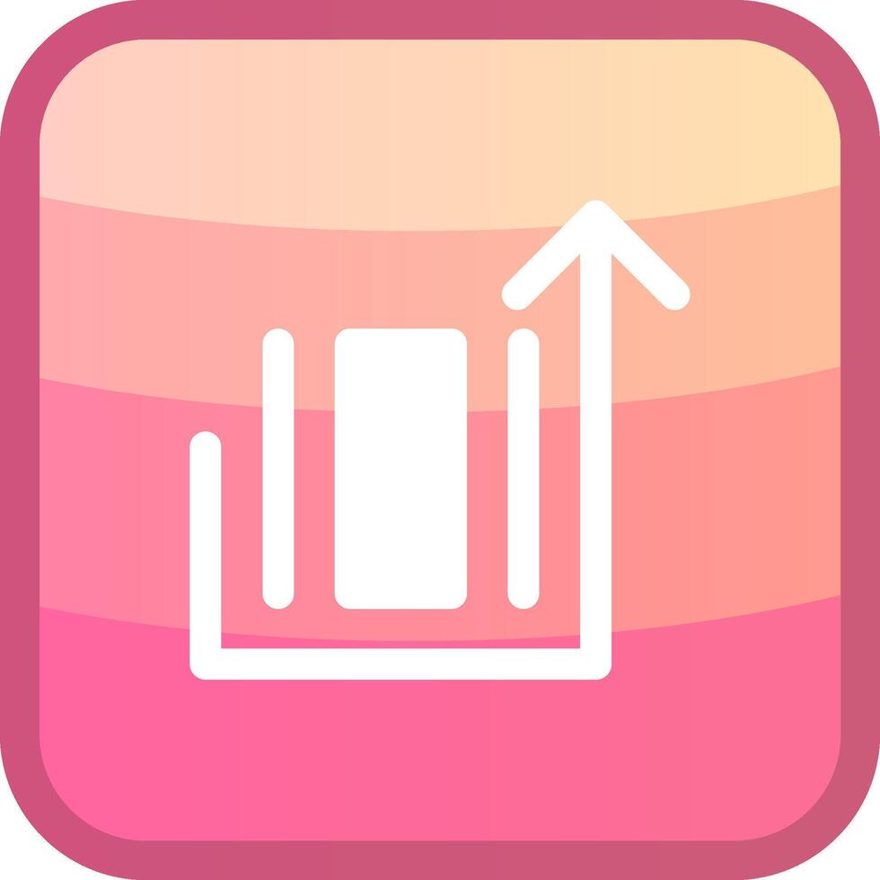 Deploy object Glyph Squre Colored Icon vector