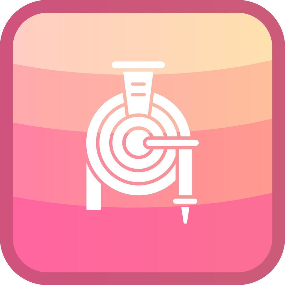 Hose Glyph Squre Colored Icon vector