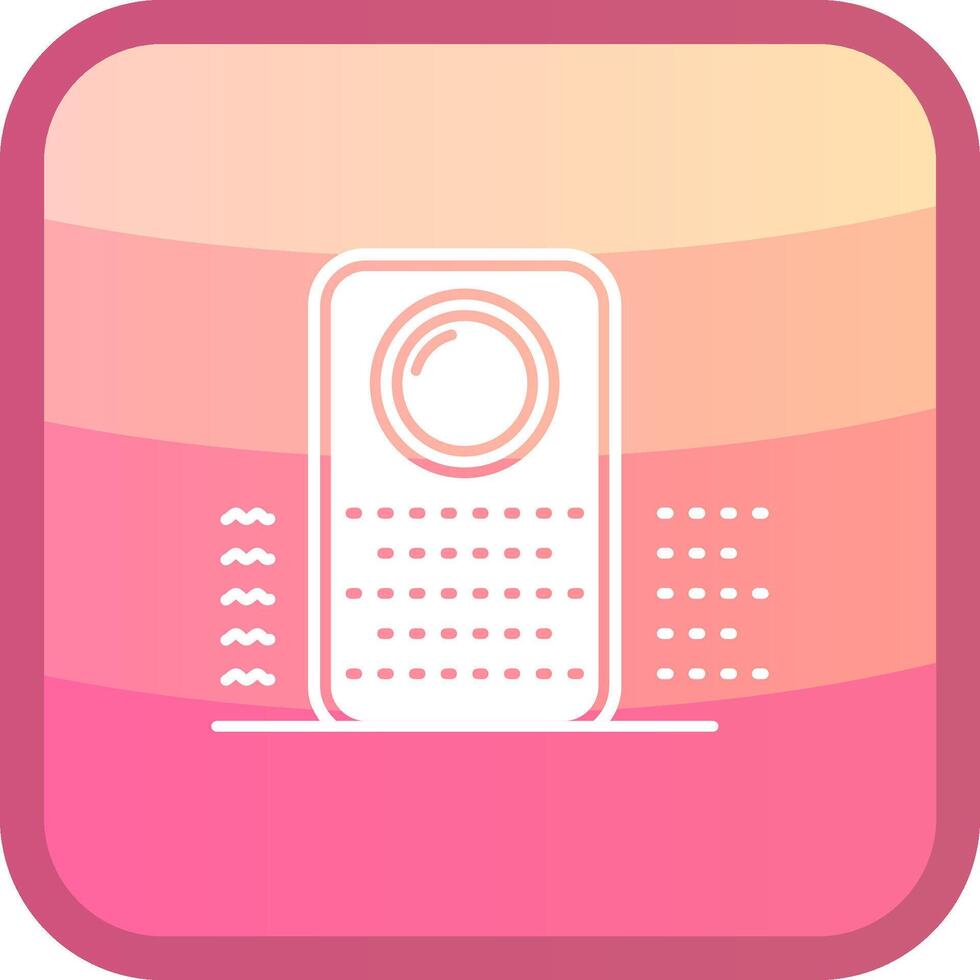 Purifier Glyph Squre Colored Icon vector