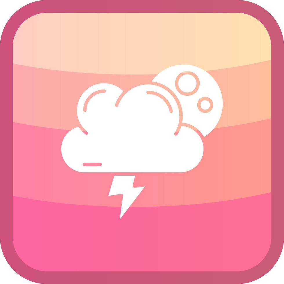 Forecast Glyph Squre Colored Icon vector