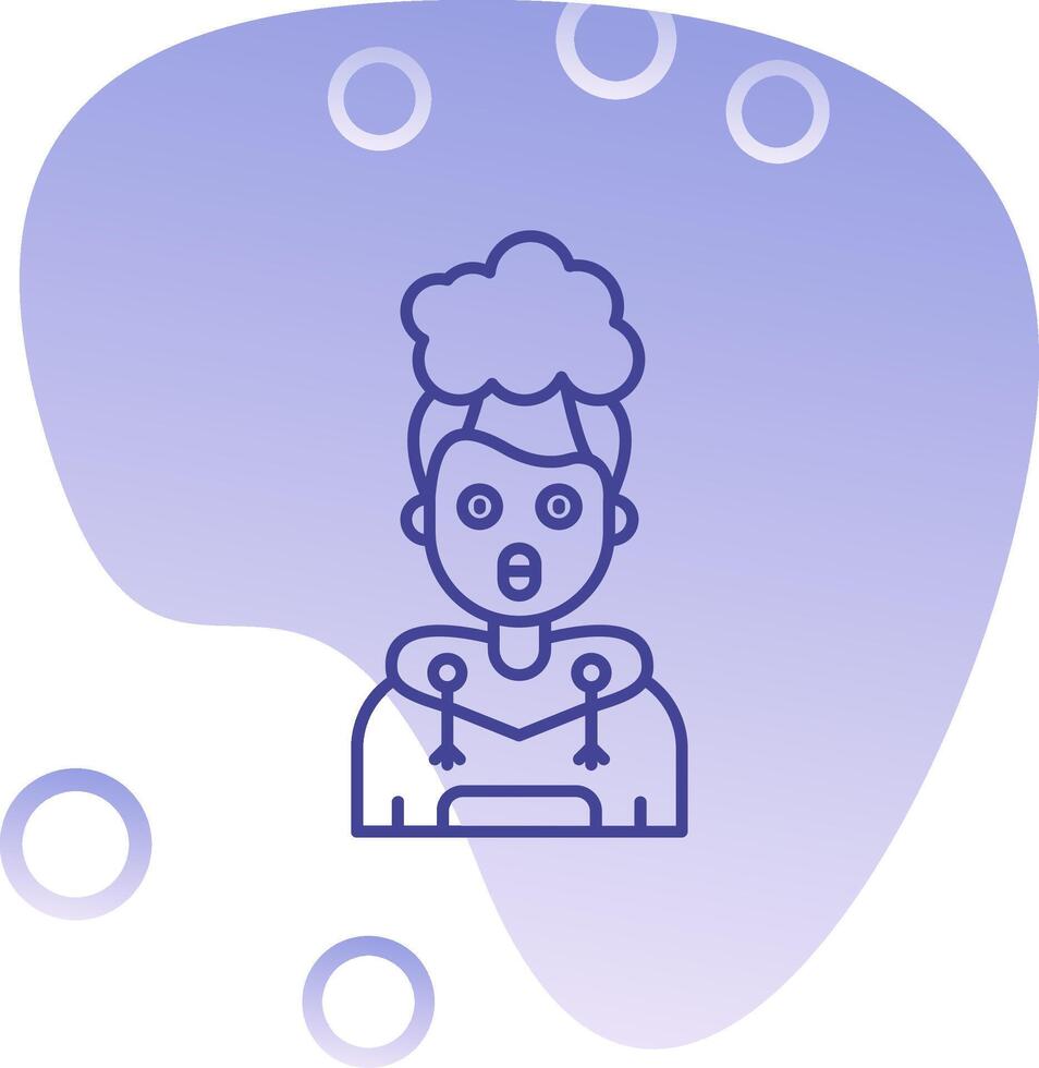 Exploding Gradient Bubble Icon vector