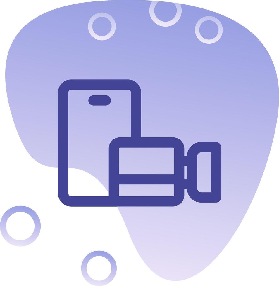 Video call Gradient Bubble Icon vector
