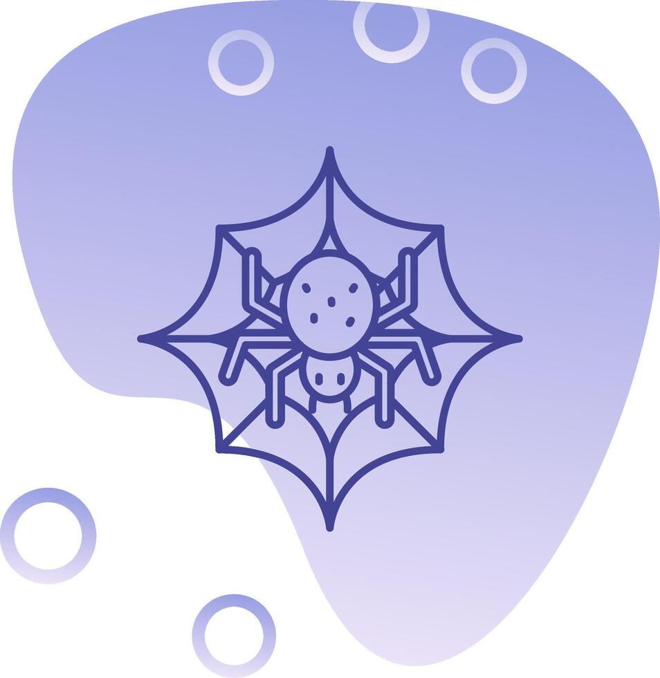 araña web degradado burbuja icono vector