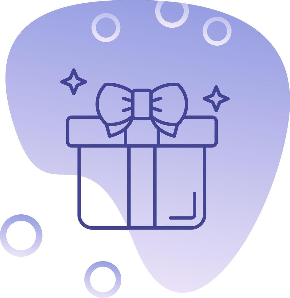 regalo degradado burbuja icono vector