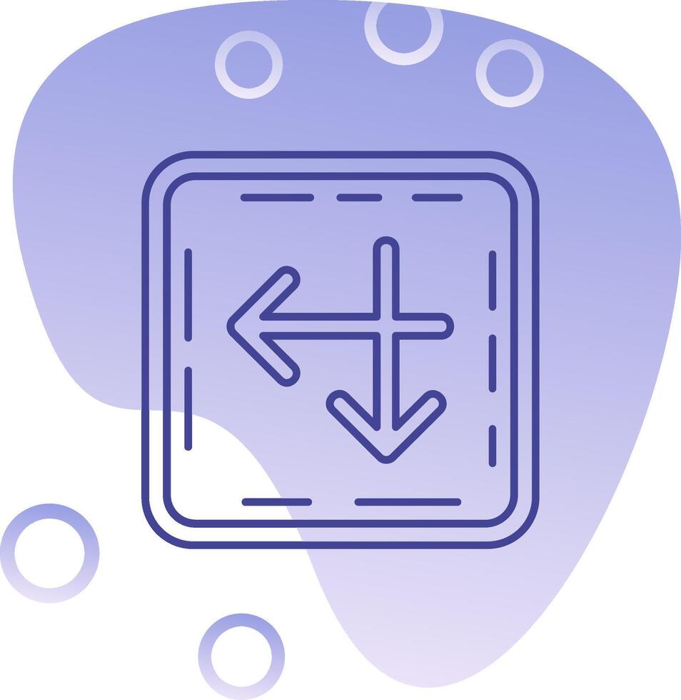 Intersect Gradient Bubble Icon vector