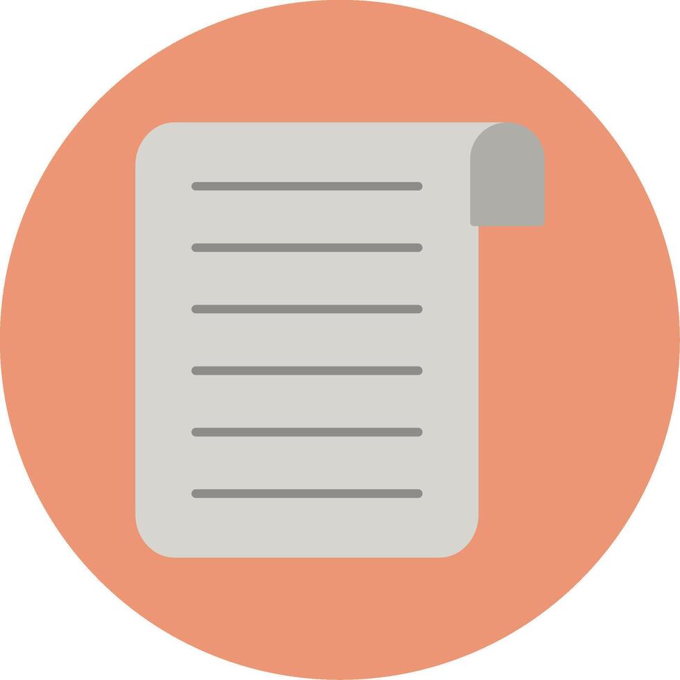 Document Flat Circle Icon vector