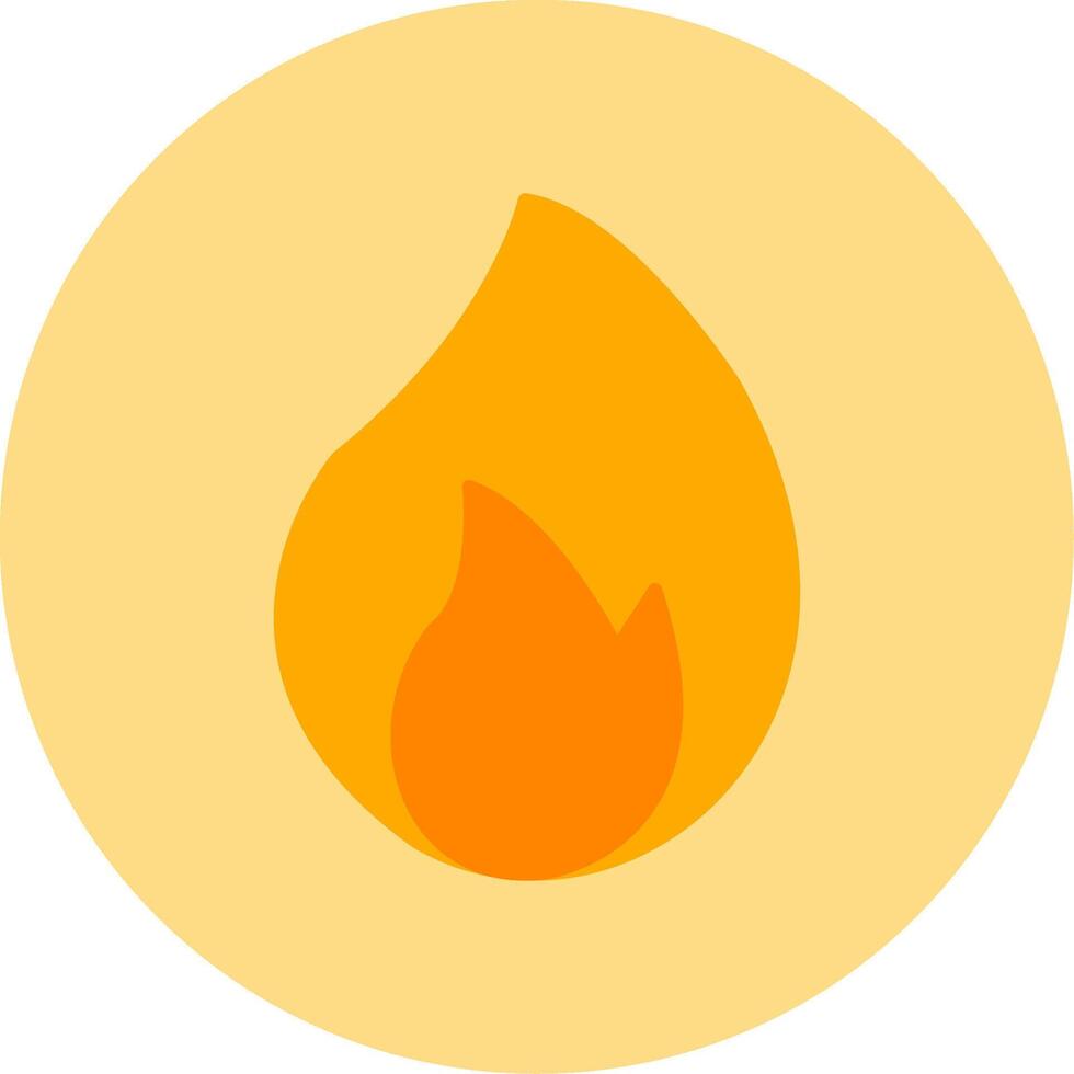 Burn Flat Circle Icon vector