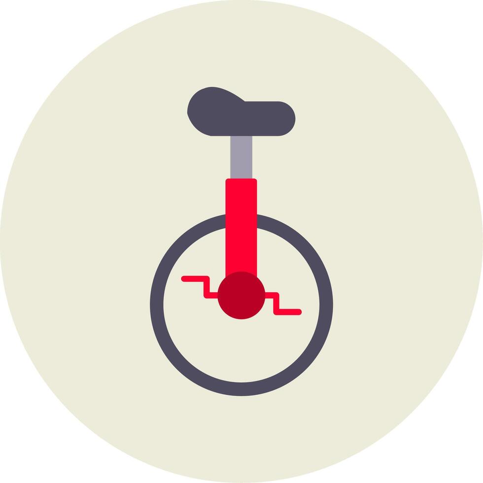 Monocycle Flat Circle Icon vector