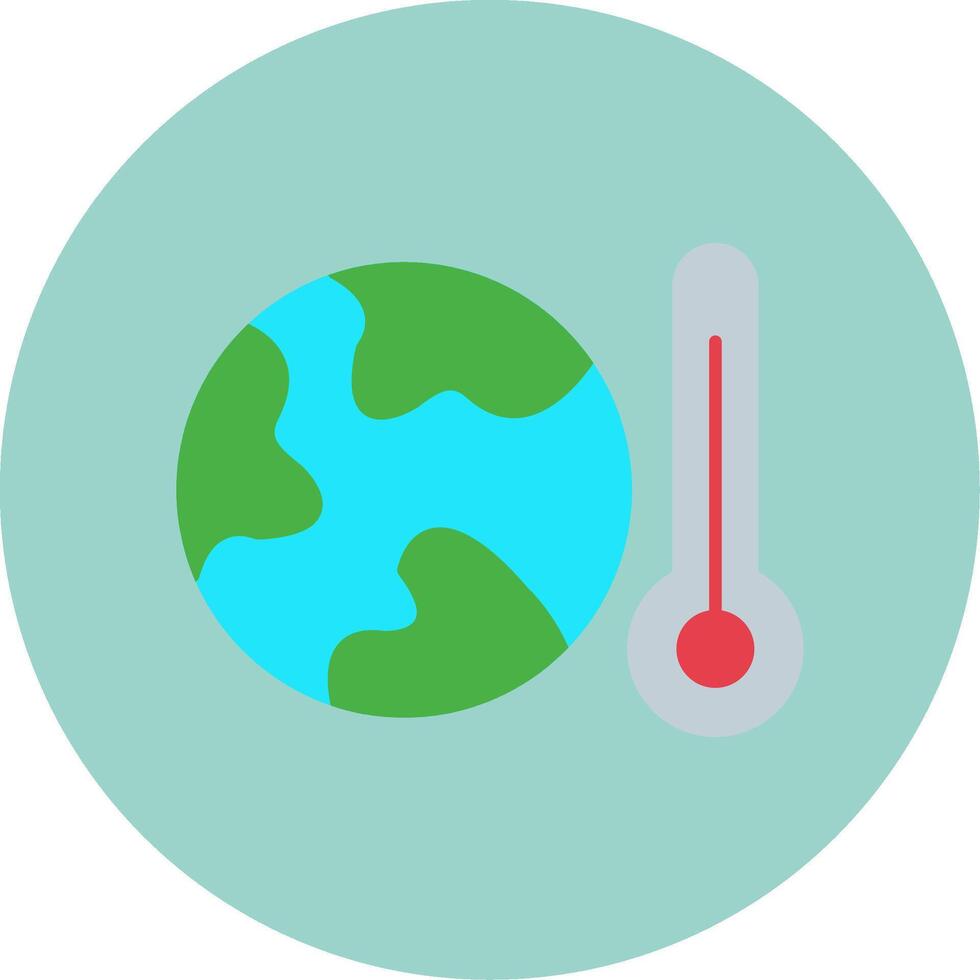 global calentamiento plano circulo icono vector