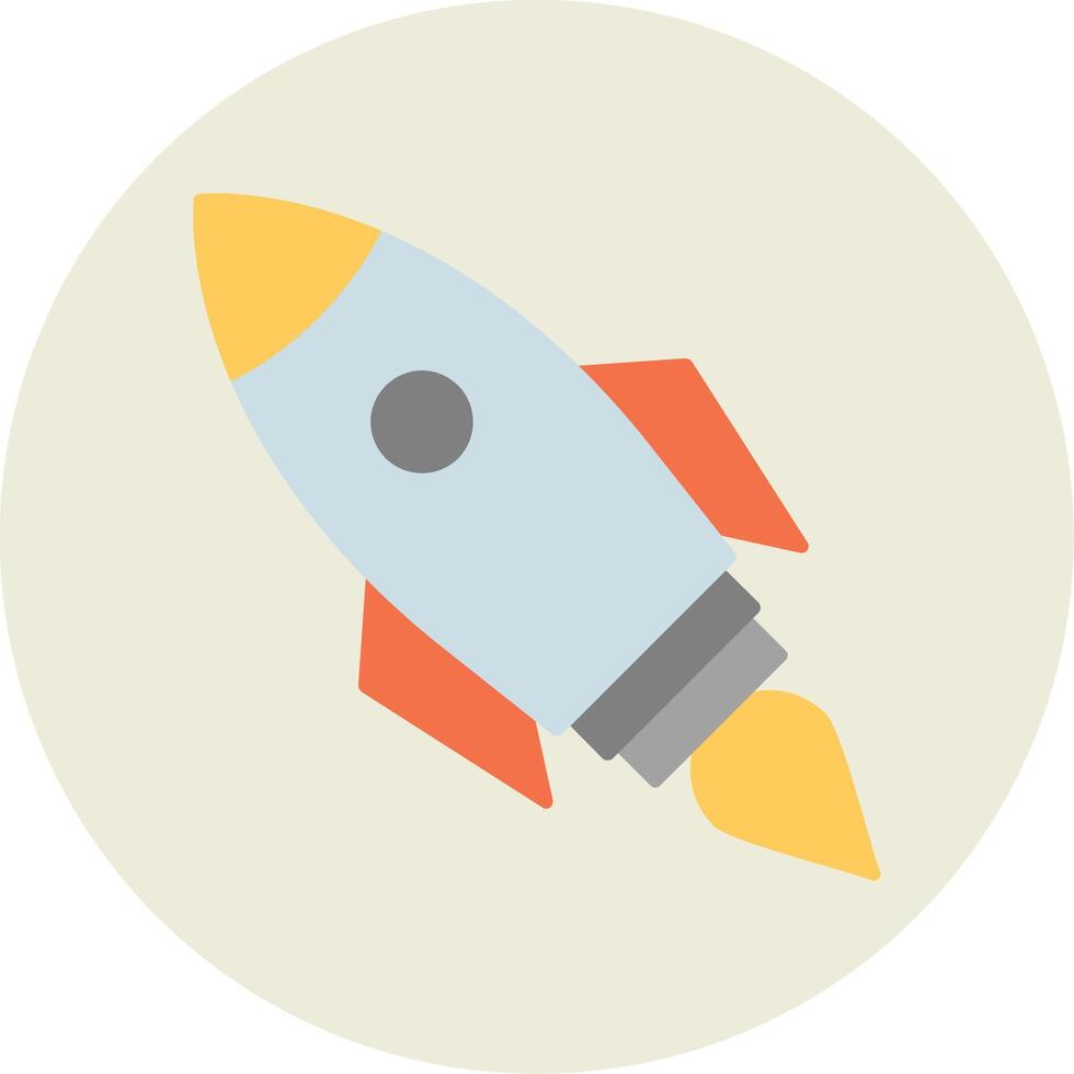 Launch Flat Circle Icon vector