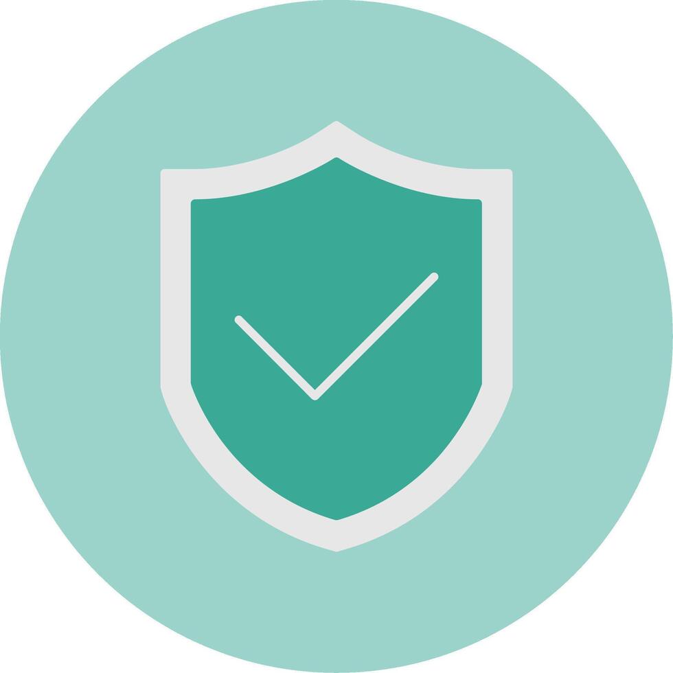 Shield Flat Circle Icon vector