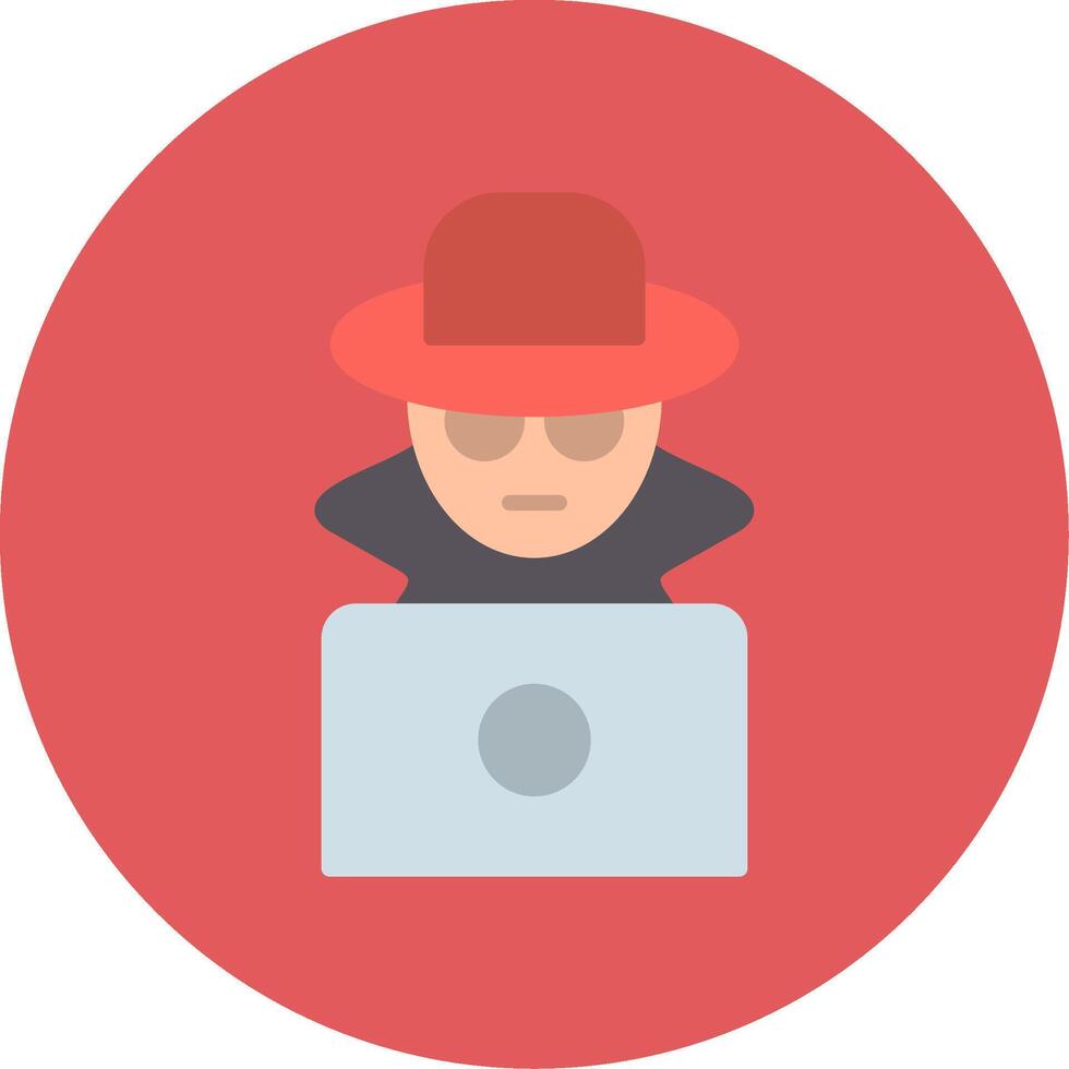 Fraud Flat Circle Icon vector