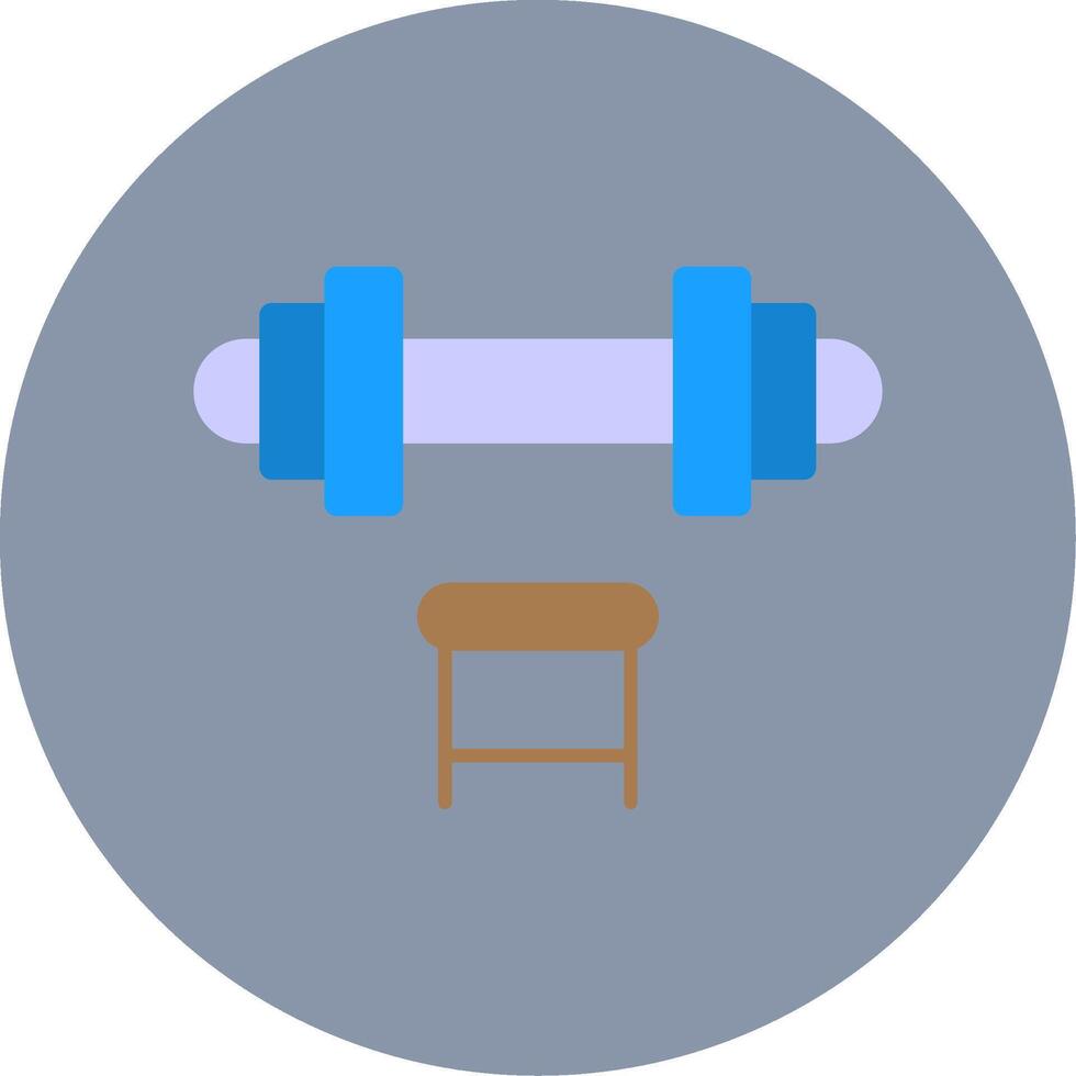 Dumbbell Flat Circle Icon vector