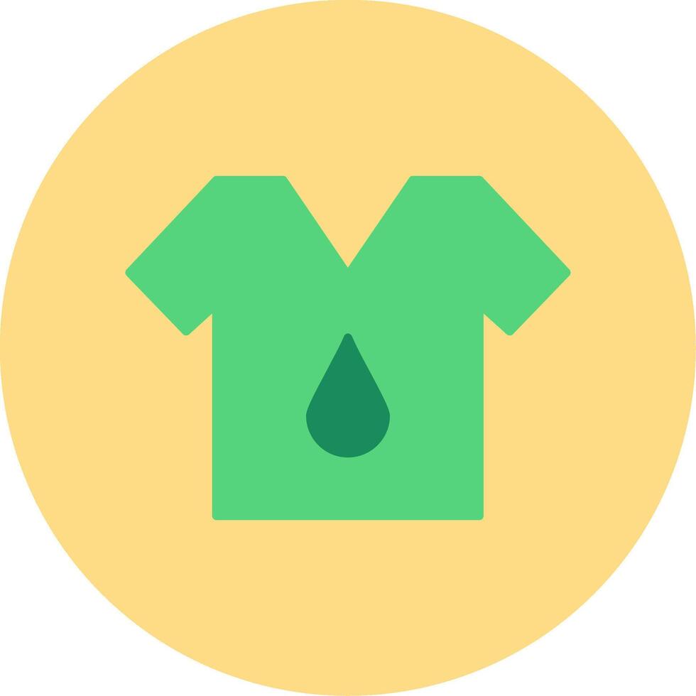 t camisa plano circulo icono vector