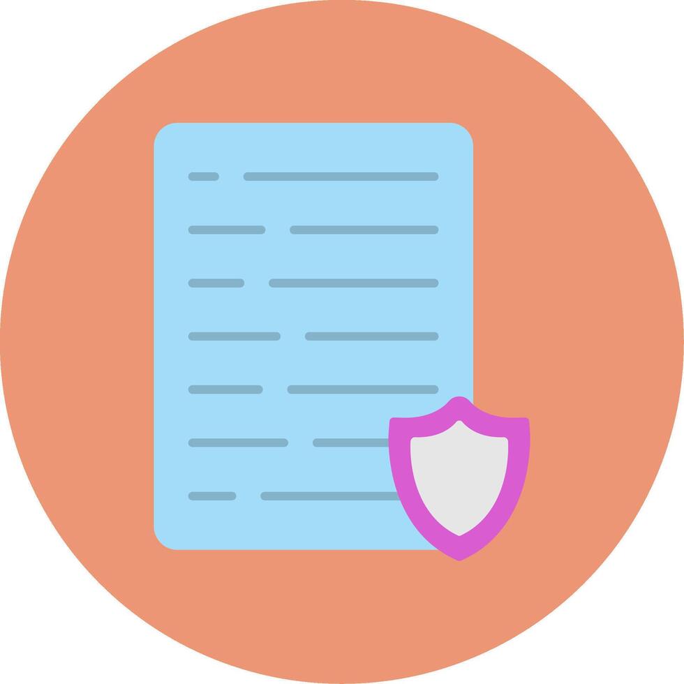 Confidential Flat Circle Icon vector