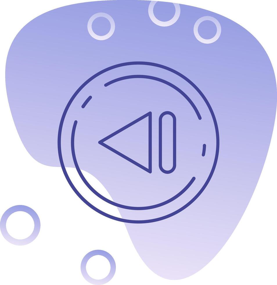 Previous Gradient Bubble Icon vector