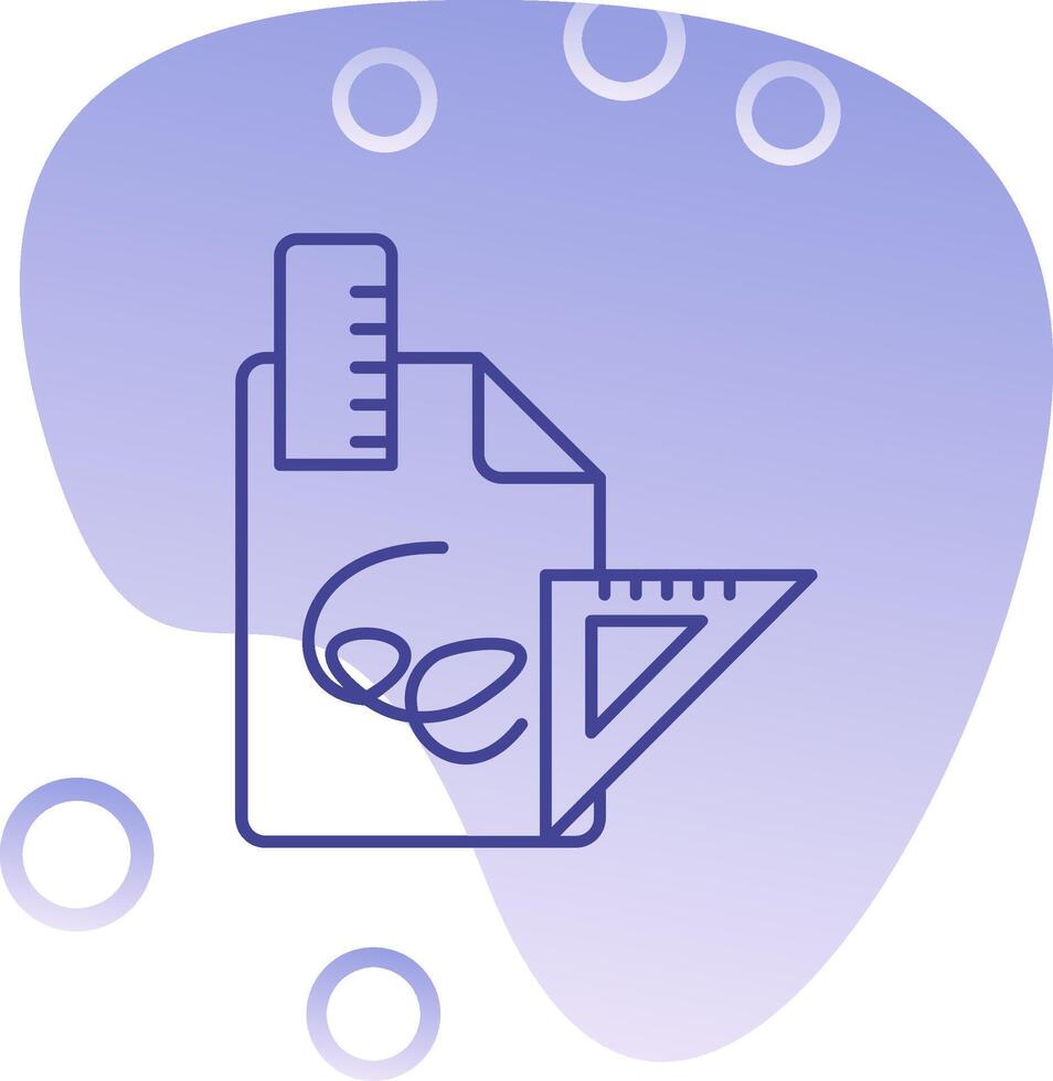 Drafts Gradient Bubble Icon vector