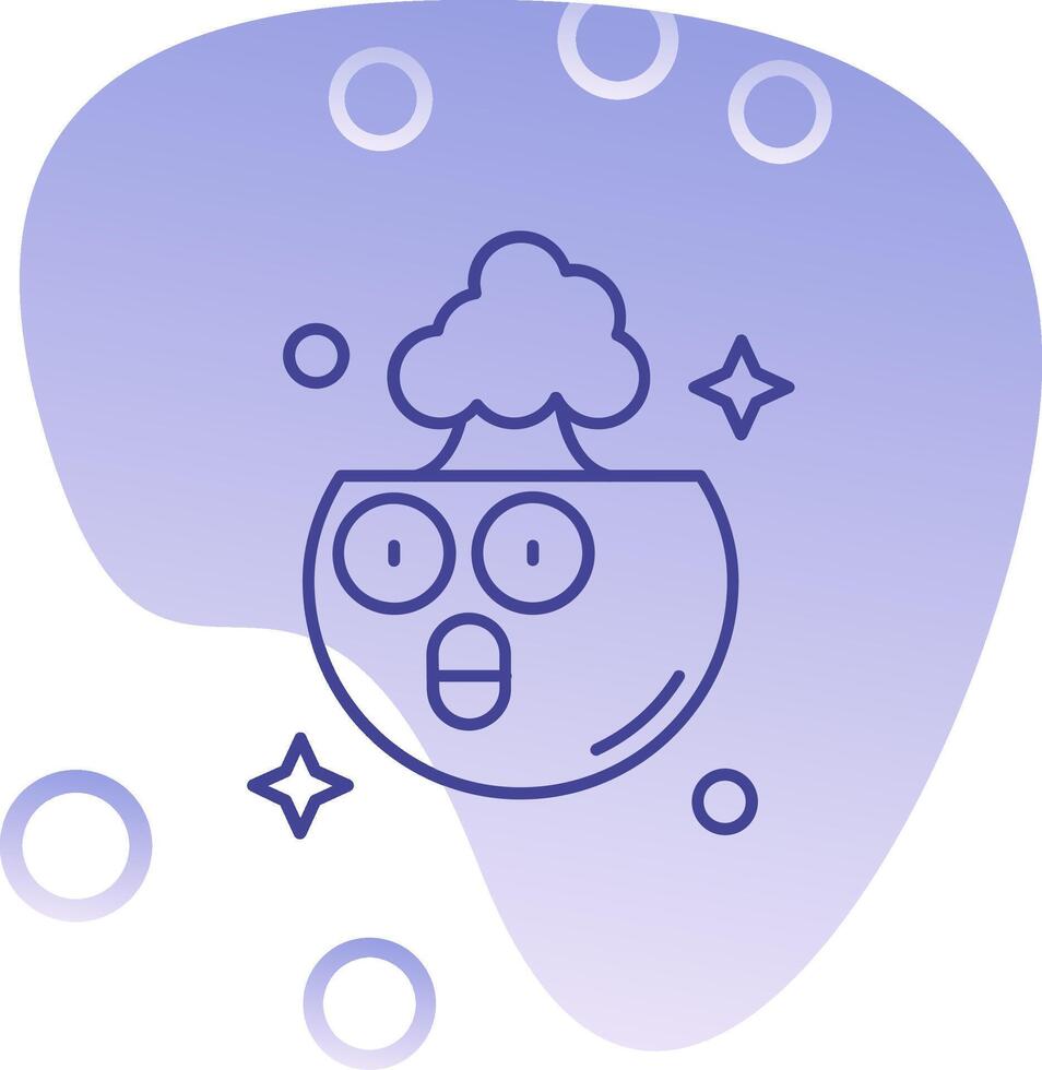 Exploding Gradient Bubble Icon vector