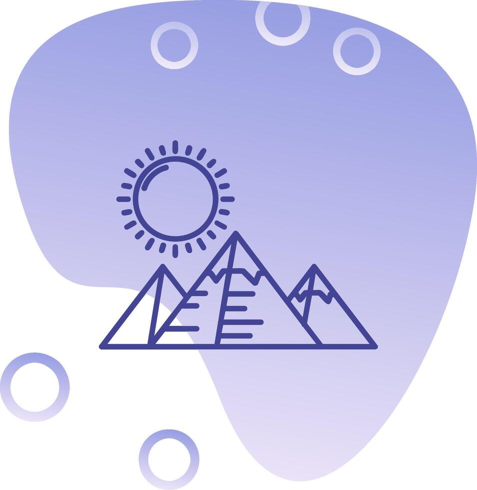pyramids Gradient Bubble Icon vector
