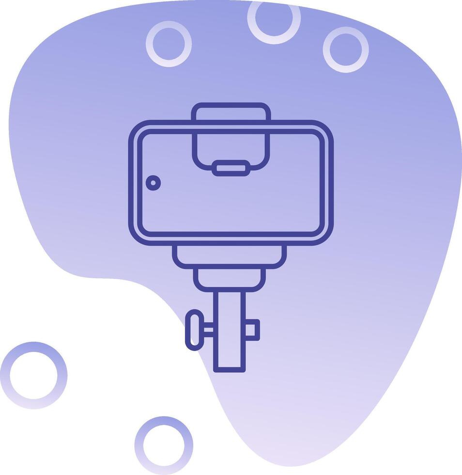 Selfie Gradient Bubble Icon vector