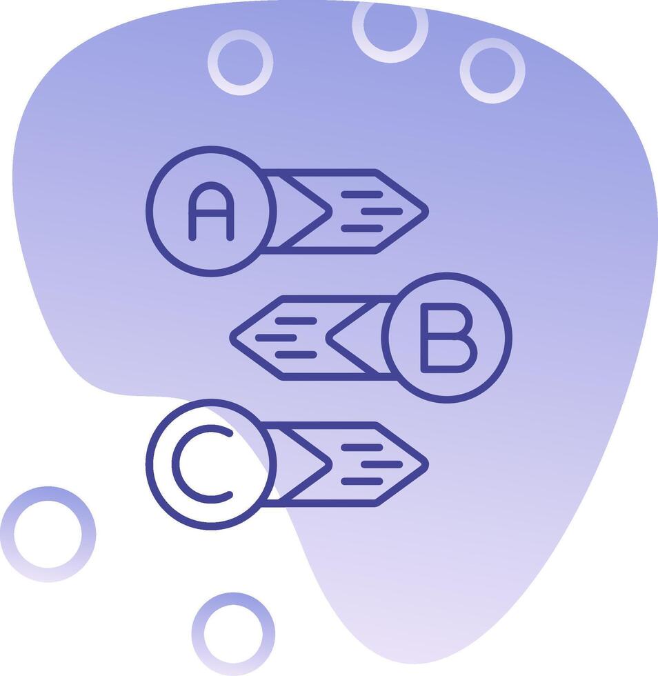 diagrama degradado burbuja icono vector