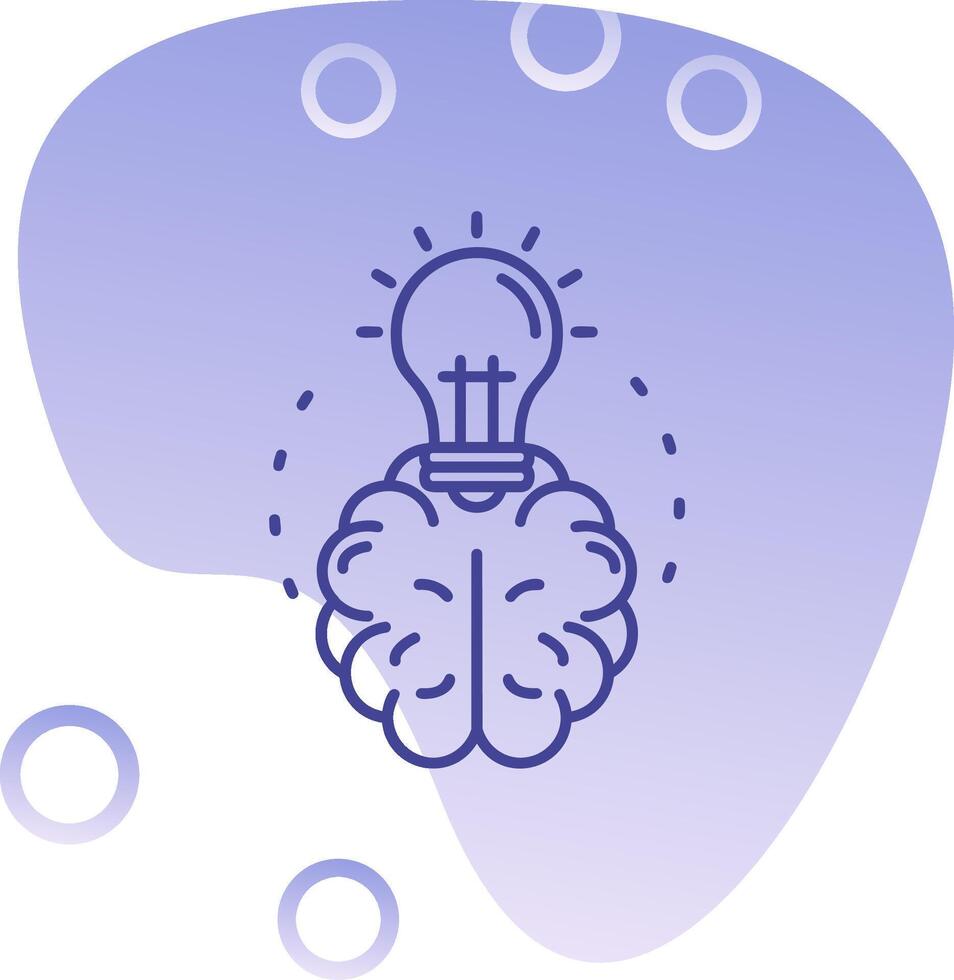 Brainstroming Gradient Bubble Icon vector