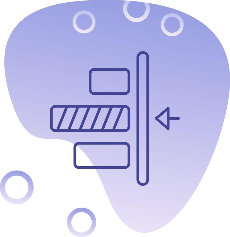 Right alignment Gradient Bubble Icon vector