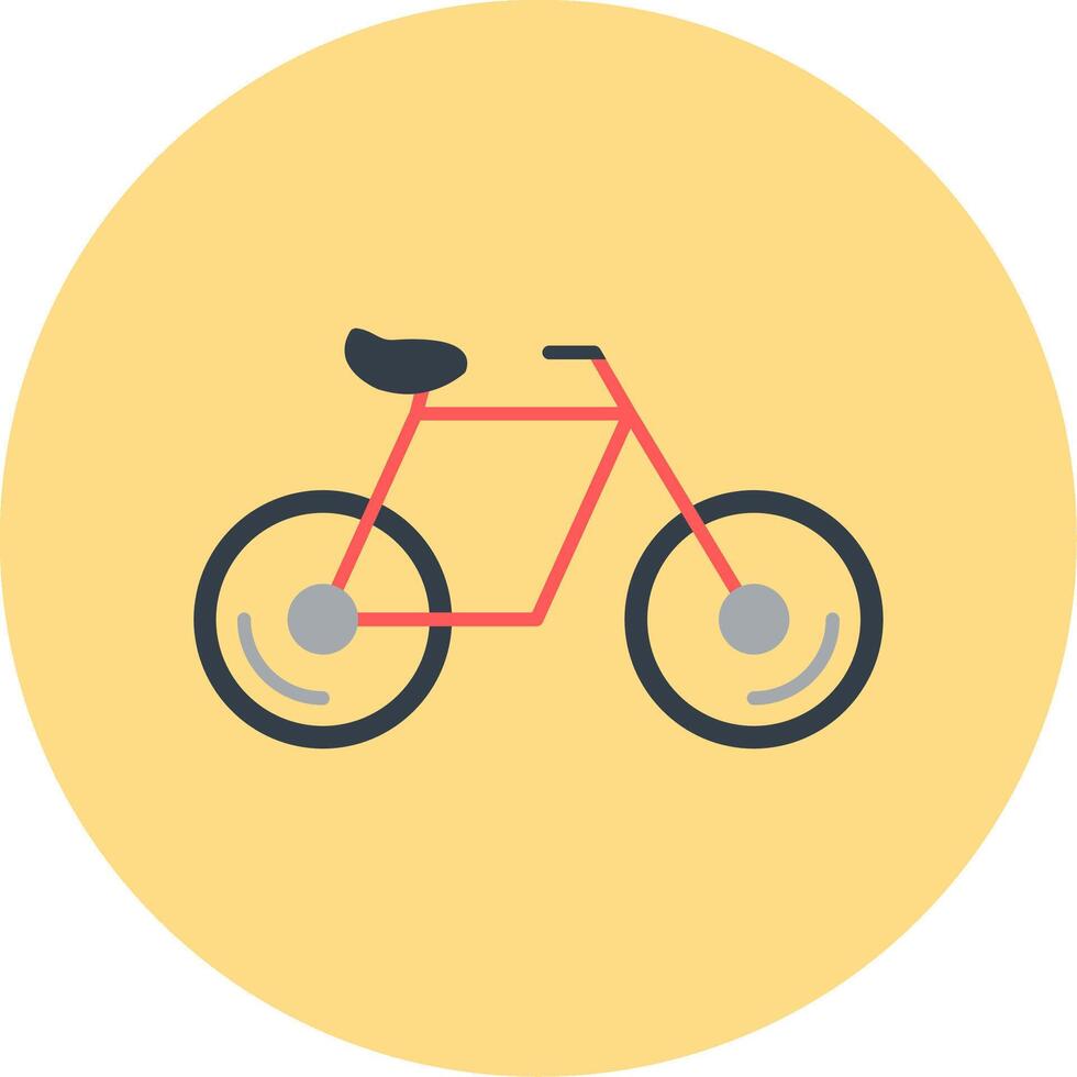 Bicycle Flat Circle Icon vector