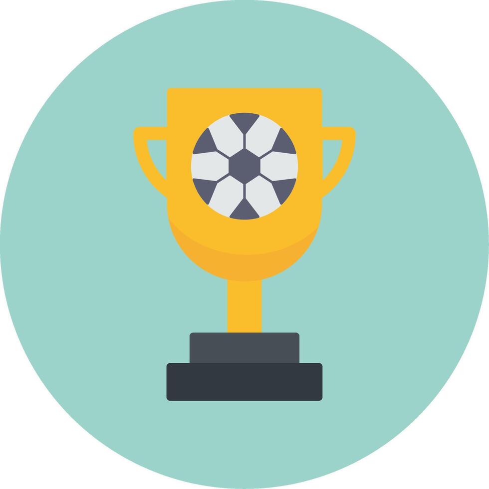 Trophy Flat Circle Icon vector