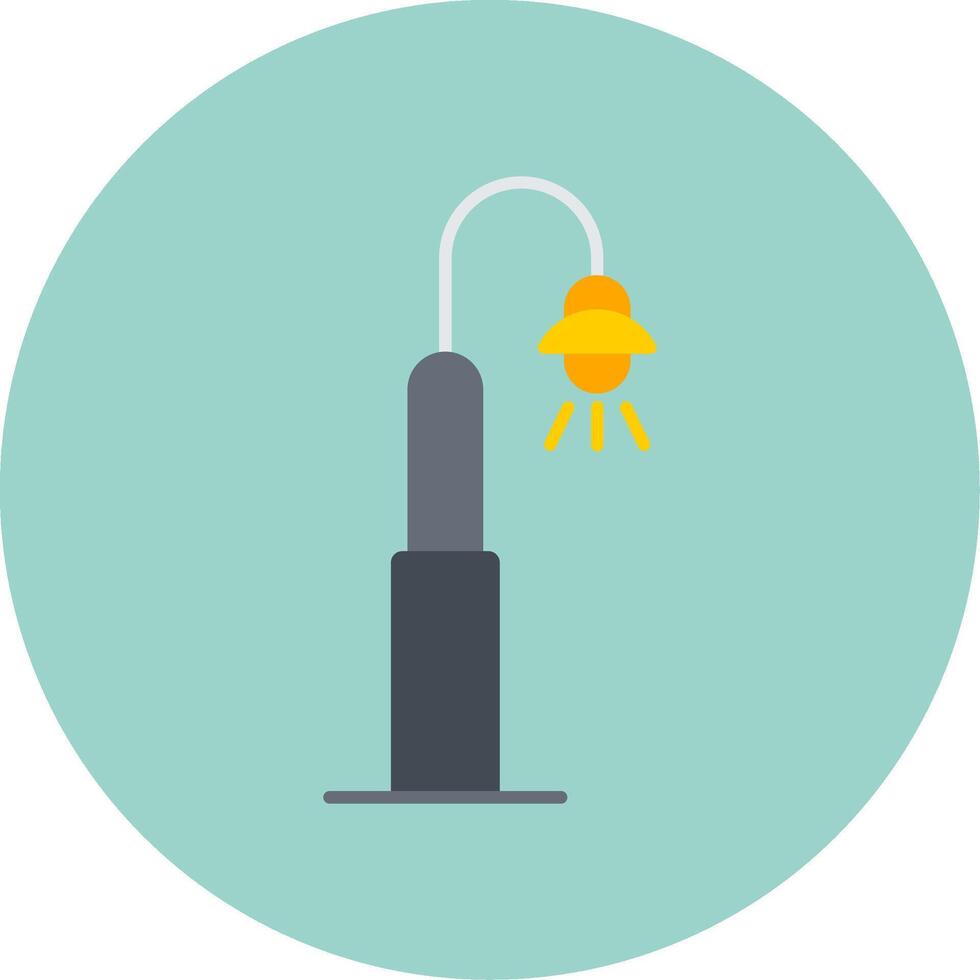 Street Light Flat Circle Icon vector