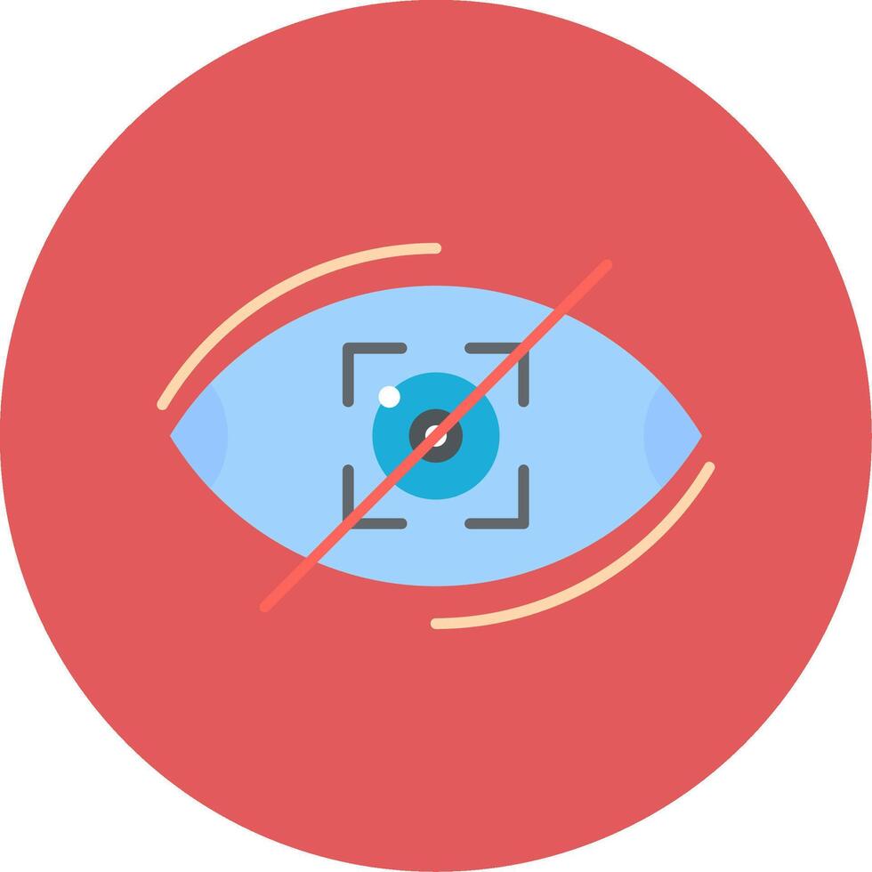 Visibility Off Flat Circle Icon vector